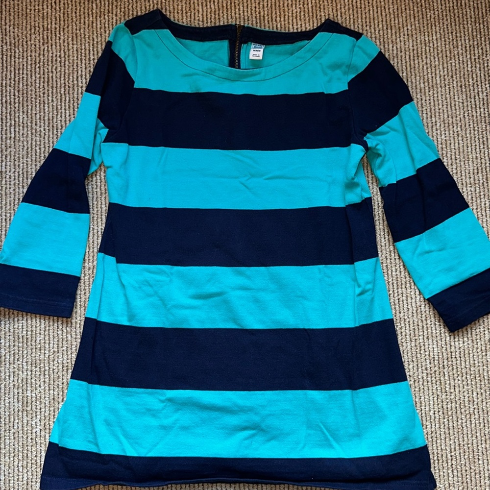 Old Navy women's maternity size medium 3/4 sleeve teal and navy long shirt